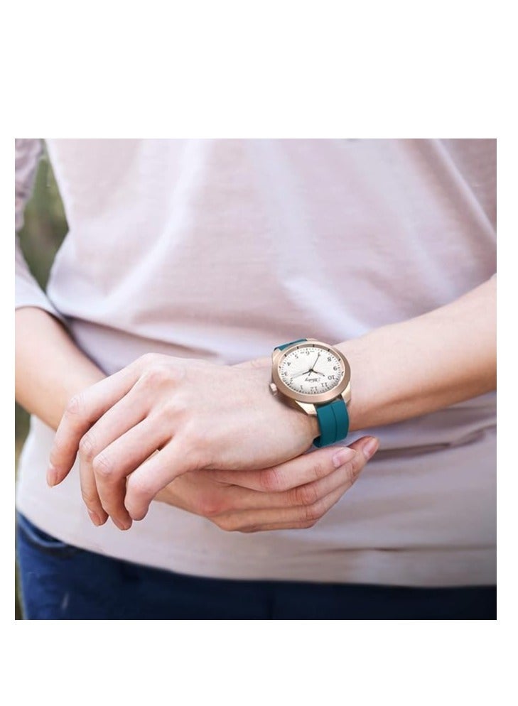 Watch 22mm Silicone Strap Compatible with Samsung Galaxy Watch 3 45mm/Galaxy Watch 46mm/Gear S3 Classic/Frontier, 22mm  Turquoise - Image 3