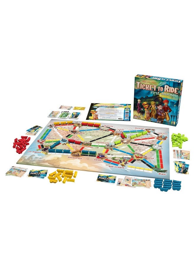 دايز أوف ووندر لعبة First Journey Board Game - لعبة ممتعة وسهلة للمستكشفين الصغار! لعبة Train Strategy، لعبة عائلية للأطفال والكبار، من سن 6 سنوات فما فوق، من 2 إلى 4 لاعبين، مدة اللعب من 15 إلى 30 دقيقة، من إنتاج Days Of Wonder - Image 2