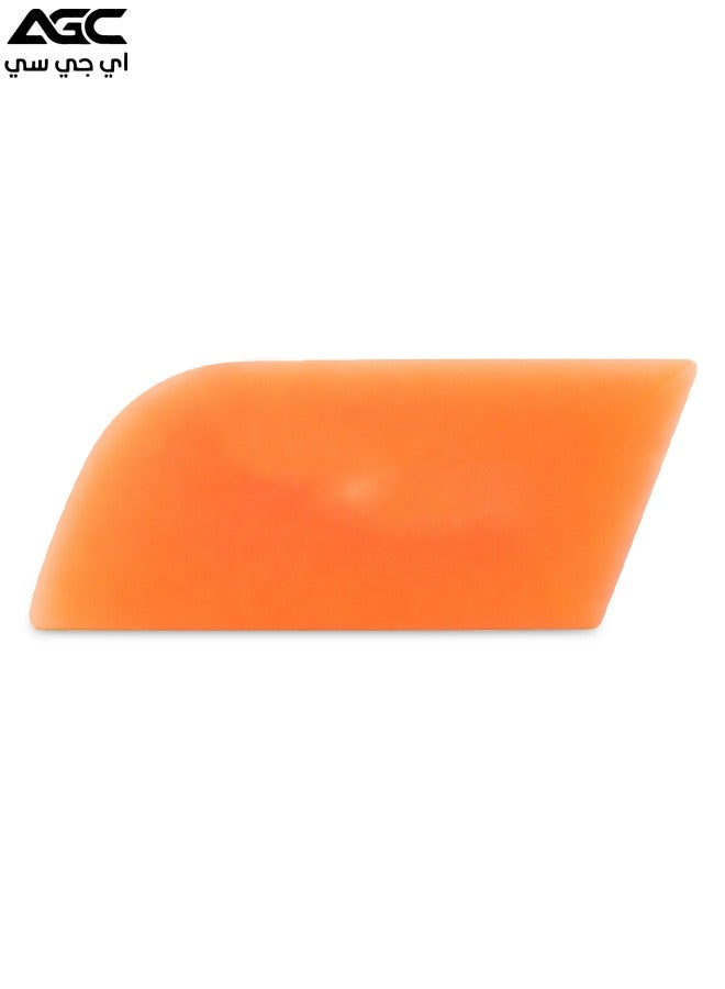 اي جي سي مكشطة مطاطية برتقالية احترافية من مادة TPU لتغليف السيارات، وتركيب أفلام الحماية، وتظليل النوافذ - أداة كشط مطاطية ناعمة ومرنة بطول 13 سم لتفاصيل السيارات، وتطبيق أفلام الفينيل، وإزالة الماء، وحماية الطلاء - تصميم بزوايا مستديرة ورأس مربع - Image 1