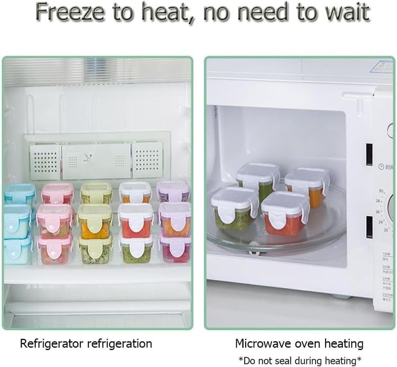 Azonee 4Pcs Mini Fresh-Keeping Boxes Lidded Crisper Food Holder Fridge Food Container Food Grade Thickened Sealed Baby Food Box, Fruit Vegetables Storage Containers 4x5cm (White) - Image 4