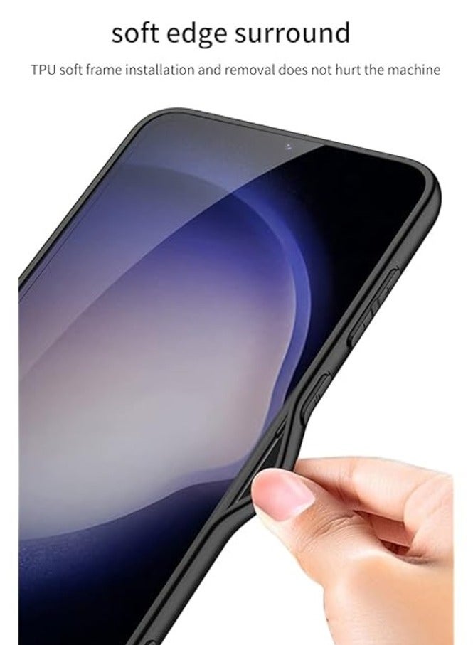 GKK Luxury Matte Leather Case for Samsung Galaxy S25 Plus (2025) , Ultra-Thin, Anti-Drop, All-Round Protection Phone Cover Support Wireless Charging with Pen Slot Design - Pen Not Included  - Image 3