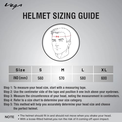 Vega Bolt Speedx Riding Helmet with Lightweight Shell, Comfortable Liner, Shock Absorbing Interior, Ventilated Design, Aerodynamic Build, and Modern Black Grey Styling Black Grey-M - Image 2