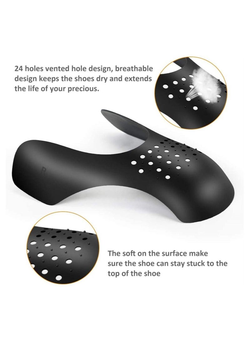 Bluejw Anti-Wrinkle Shoe Crease Protectors, Prevent Sneaker Shoes Indentation, Breathable and Soft for Casual Shoes, Men's 7-12 / Women's 5-8 (2 Pair, Black White) - Image 2