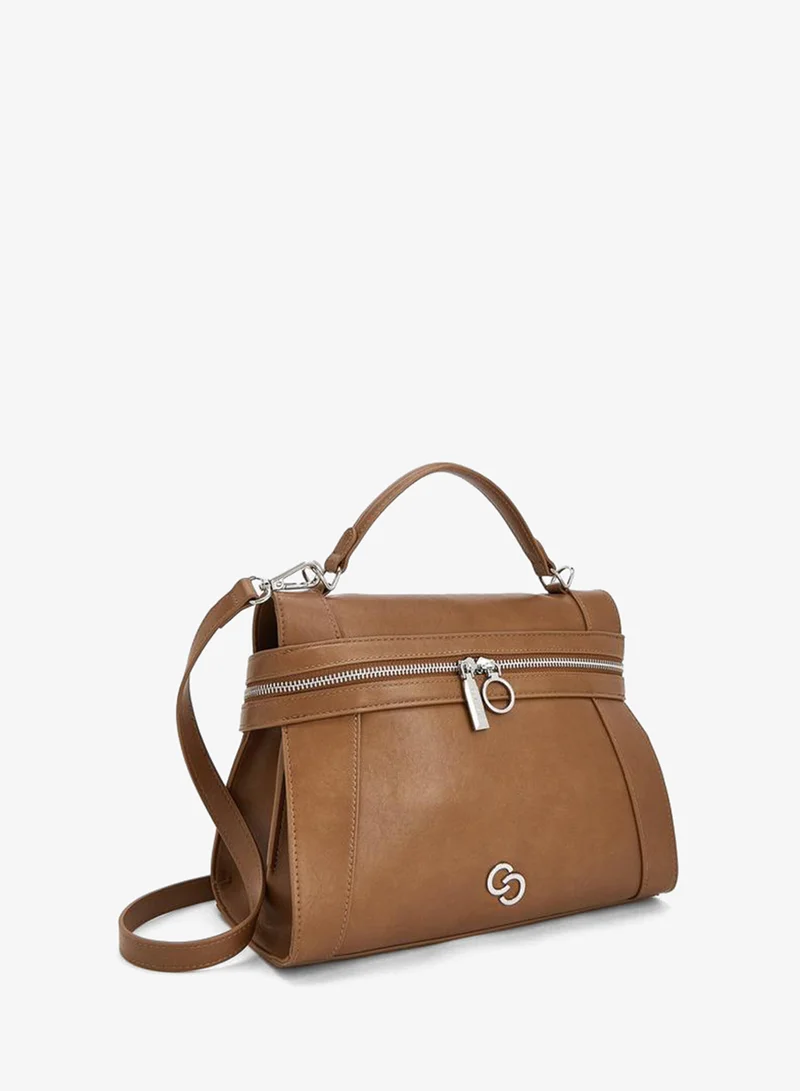 Celeste TAN Solid Tote Bag With Detachable Strap for Women | Best Price UAE