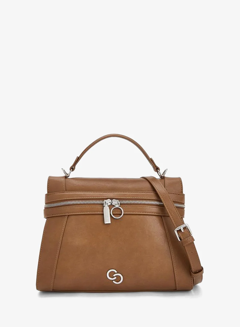 Solid Tote Bag With Detachable Strap
