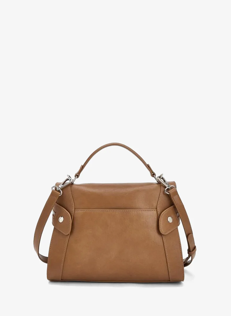 Celeste TAN Solid Tote Bag With Detachable Strap for Women | Best Price UAE