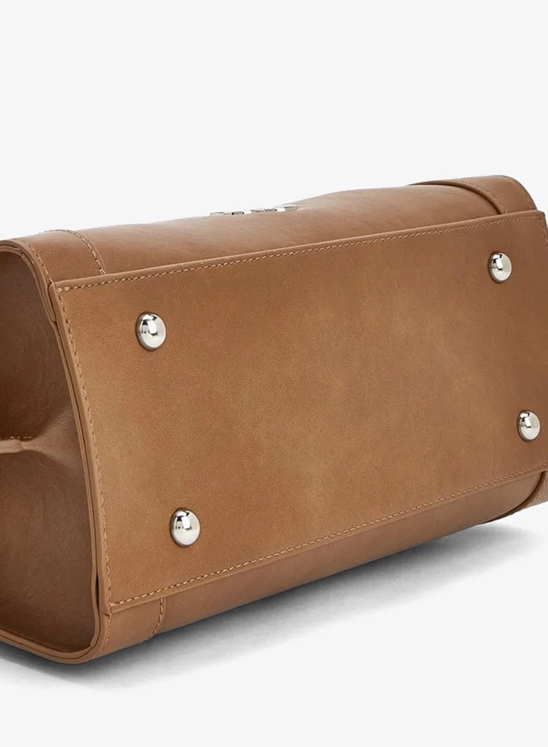 Celeste TAN Solid Tote Bag With Detachable Strap for Women | Best Price UAE