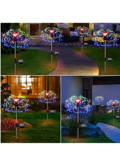 Arabest 1 Pack Solar Firework Light Qutdoor,IP65 Waterproof SolarGarden Flower Lights With 8 Lighting Modes, Decorations Lights Qutdoor ForYard Patio Garden Pathway Courtyard Villa Outdoor Lighting Decoration  - Image 4