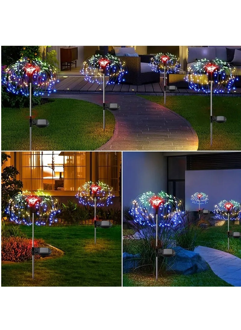 Arabest 1 Pack Solar Firework Light Qutdoor,IP65 Waterproof SolarGarden Flower Lights With 8 Lighting Modes, Decorations Lights Qutdoor ForYard Patio Garden Pathway Courtyard Villa Outdoor Lighting Decoration  - Image 4