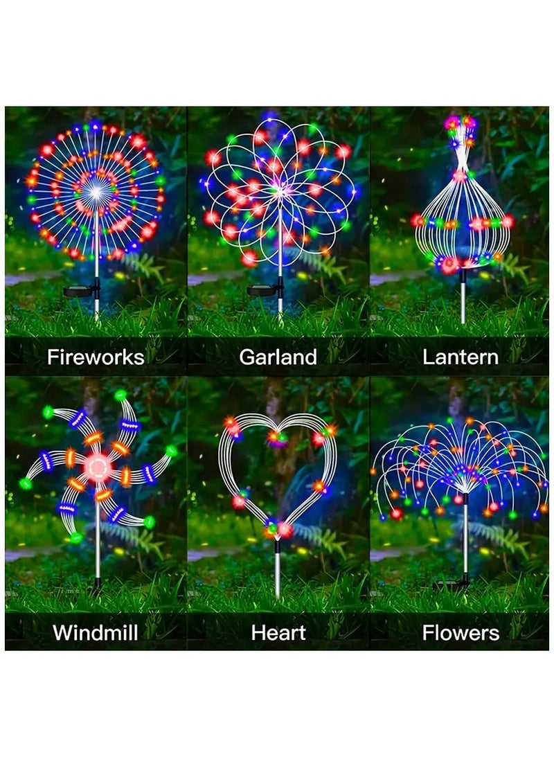 Arabest 1 Pack Solar Firework Light Qutdoor,IP65 Waterproof SolarGarden Flower Lights With 8 Lighting Modes, Decorations Lights Qutdoor ForYard Patio Garden Pathway Courtyard Villa Outdoor Lighting Decoration  - Image 3