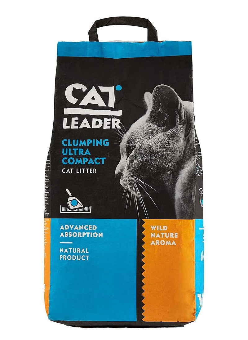 Cat Leader - Clumping Ultra Compact Cat Litter Wild Nature Aroma 10 kg - Image 1