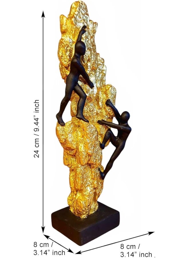 2 Men Climbing on Mountain for home decoration, living room, office, or bedroom decor. - Image 2