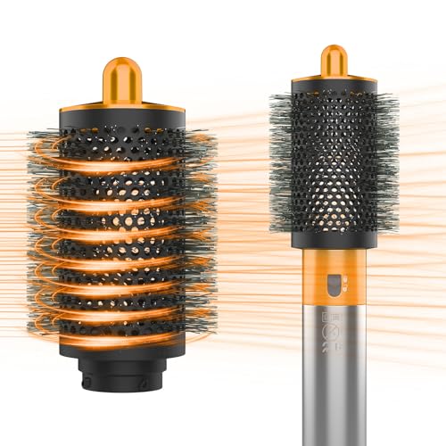 AIRUISH Upgraded Large Round Volumizing Brush for Dyson Airwrap Attachments, Brush for Dyson Airwrap Accessories (Gold) - Image 1