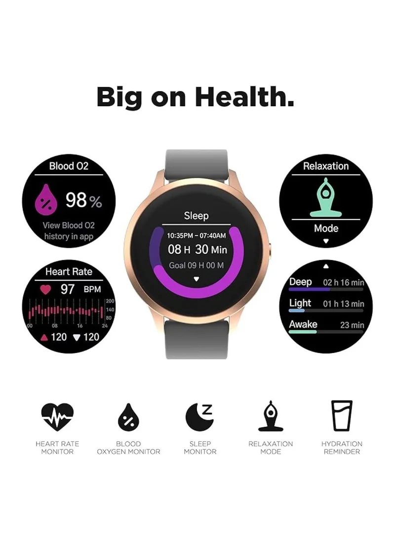 iTouch iTouch Unisex Interactive Sports 4 Watch Rosegold/Grey with Silicone Strap, TP4R01-C04