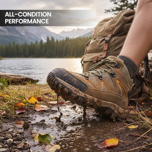 Northside Men's Snohomish Hiking Boot,Tan/Dark Honey,9.5 M US - Image 4