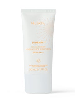 Nu Skin Nu Skin Sunright Solar Sunscreen SPF 50  BroadSpectrum UVAUVB Protection for Face  Body 50mL  WaterResistant for 80 Minutes  Lightweight NonGreasy Formula 