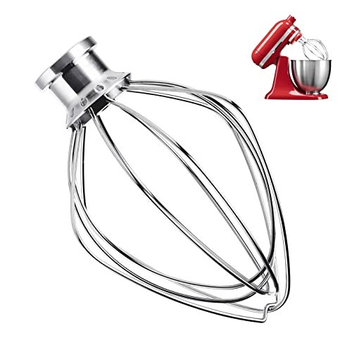 Moloudan Stainless Steel 6-Wire Whip Attachment for KitchenAid 3.5 Quart Tilt-Head Stand Mixer KSM3311 and KSM3316, Heavy Duty, Dishwasher Safe, 3.5-Qt Whisk Attachment Mixer Accessories - Image 1