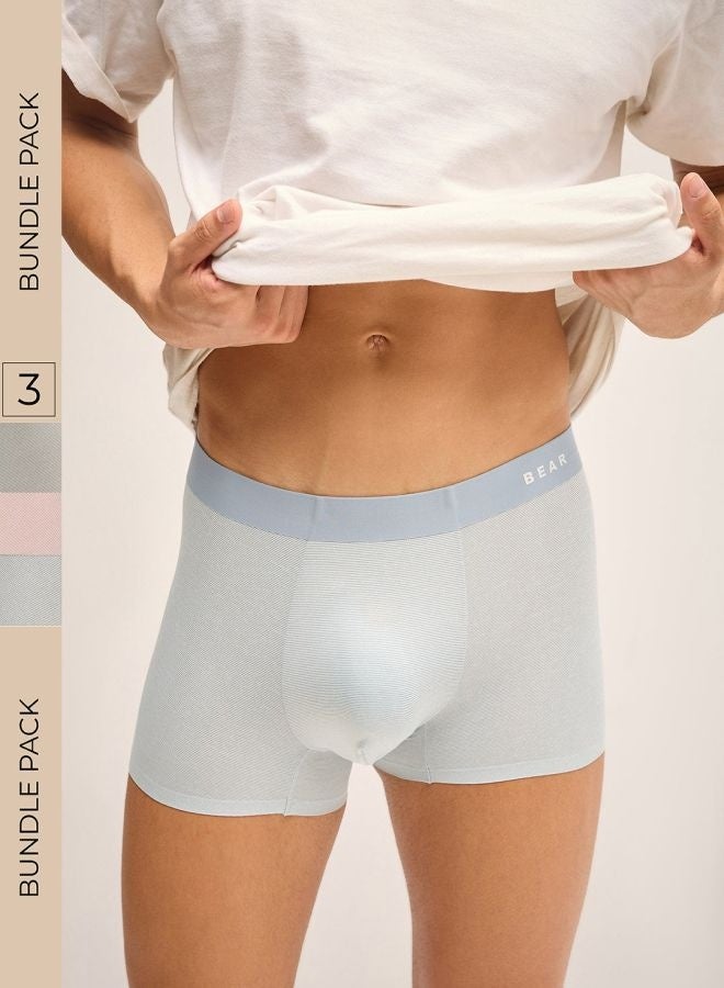 THE BEAR HOUSE Men’s Boxers (Pack of 3) – Made from Modal Fabric, Soft Touch Underwear with Stretch Waistband for Comfort and Versatile Fit  - Image 1