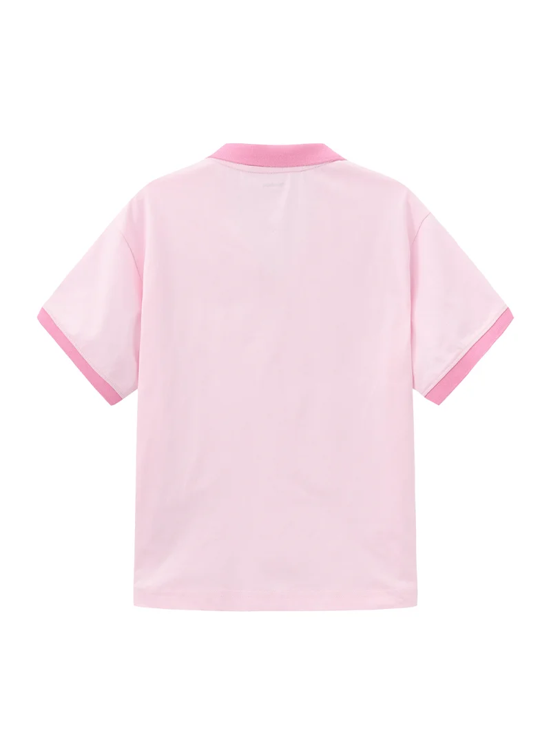 Balabala Kids Unisex Lapel short-sleeved T-shirt