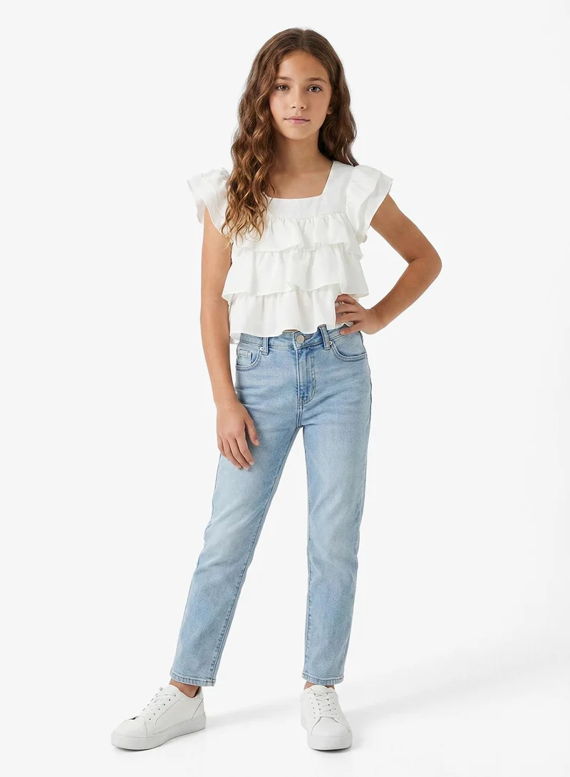 بنياتا بلوزة مكشكشة