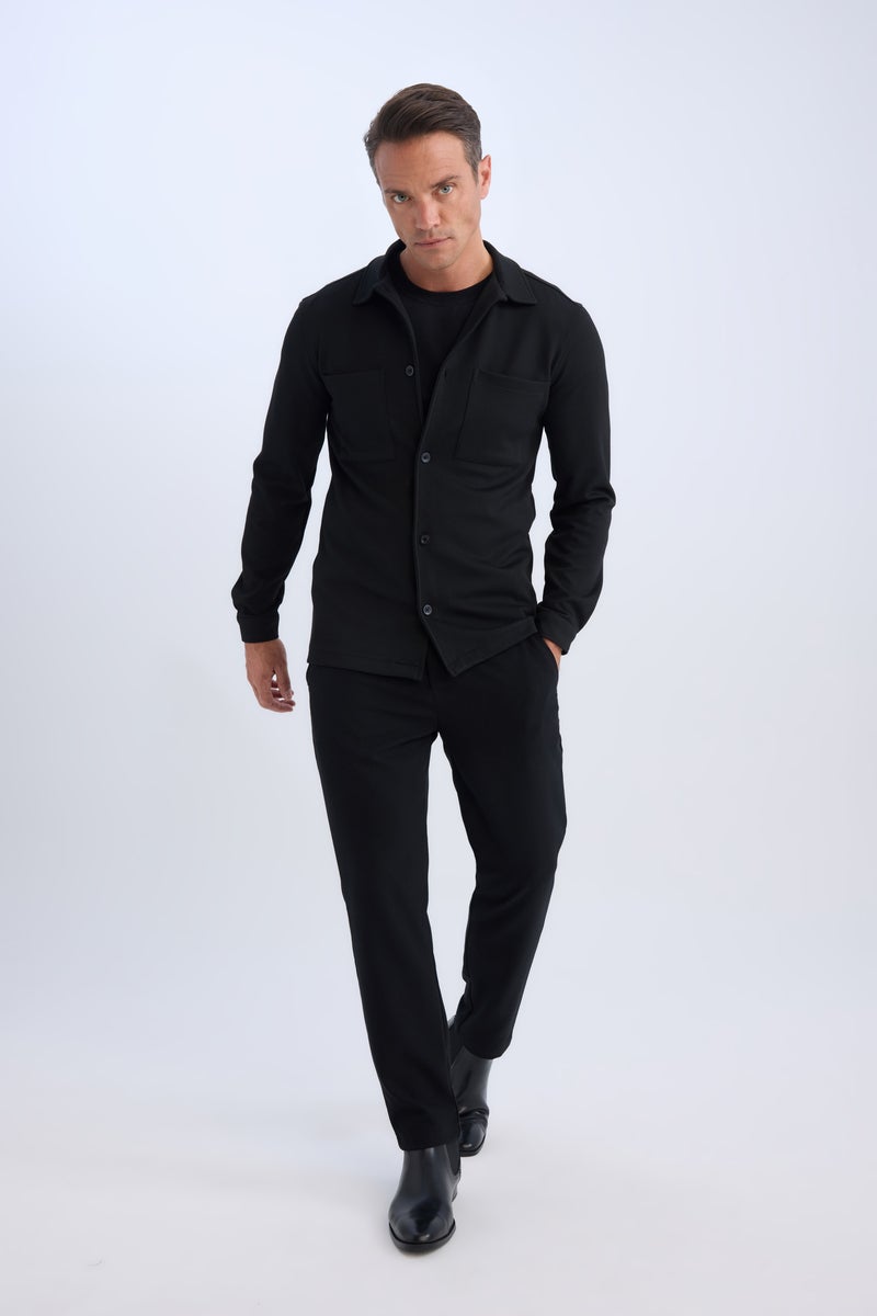 DeFacto Black Man Regular Fit Overshirt Casual - Image 2