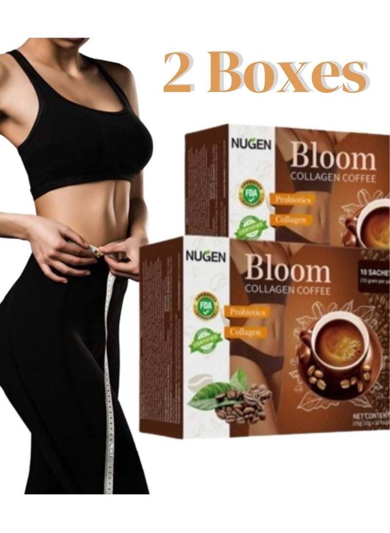 نوجن عبوة من قطعتين من قهوة بلوم كولاجين - عضوية 100% مع الجلوتاثيون، قهوة مغذية لصحة الجسم، كولاجين ممتاز ودعم لإزالة السموم من الجلوتاثيون - Image 1