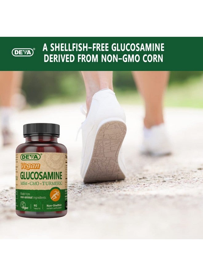 Deva Vegan Glucosamine-MSM-CMO & Turmeric Supplement - Gluten Free Plant Based Nutritional Supplement - 90 Tablets, 1-Pack - Image 5