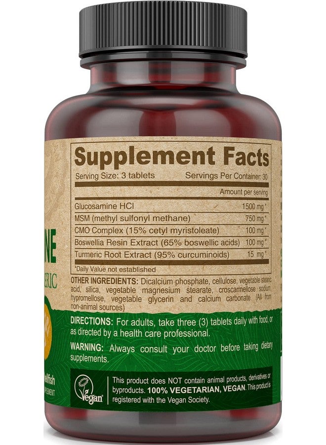 Deva Vegan Glucosamine-MSM-CMO & Turmeric Supplement - Gluten Free Plant Based Nutritional Supplement - 90 Tablets, 1-Pack - Image 2