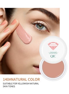 QIC Waterproof Cream Concealer Contour Makeup, Professional Caramels for Tattoo Concealer or Corrects Dark Circles Red Marks Scars Eye Bags Freckle,Longwear&Easy to Apply(#140)  - Image 2
