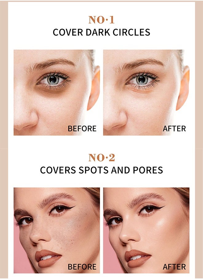 QIC Waterproof Cream Concealer Contour Makeup, Professional Caramels for Tattoo Concealer or Corrects Dark Circles Red Marks Scars Eye Bags Freckle,Longwear&Easy to Apply(#140)  - Image 4