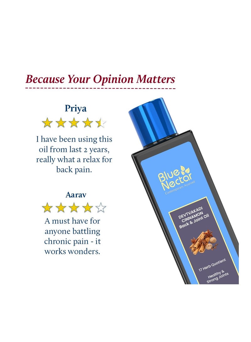 Blue Nectar Blue Nectar Ayurvedic Pain Relief oil for Body, Back, Knee, Legs, Shoulder and Muscle pain with Cinnamon and Clove (17 Herbs, 100 ml) - Image 3