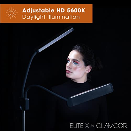 GLAMCOR Elite X Table Top Light Kit: HD Daylight LED Lighting for Lash Techs, Estheticians, & Content Creator Essentials | Adjustable Tripod Led Light & Portable Light with Dual Flexible Arms - Image 5