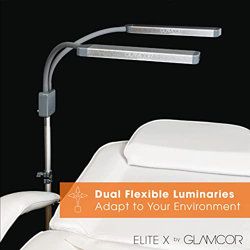 GLAMCOR Elite X Table Top Light Kit: HD Daylight LED Lighting for Lash Techs, Estheticians, & Content Creator Essentials | Adjustable Tripod Led Light & Portable Light with Dual Flexible Arms - Image 2