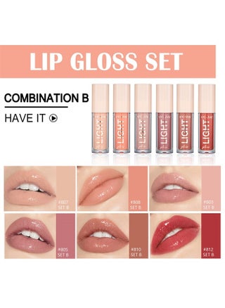 Light Lipgloss 6PCS Lip Gloss Set,Nude Pink Lip Gloss Kit Shine Glossy and Moisturizing,Lip Plumping Lip Gloss Pack Bulk Liquid Lipstick for Women Girls-Set B - pzsku/Z7E068F8B4C362B6973B8Z/45/_/1687440910/cd86b53e-e28b-4634-9d8e-2c8211616507