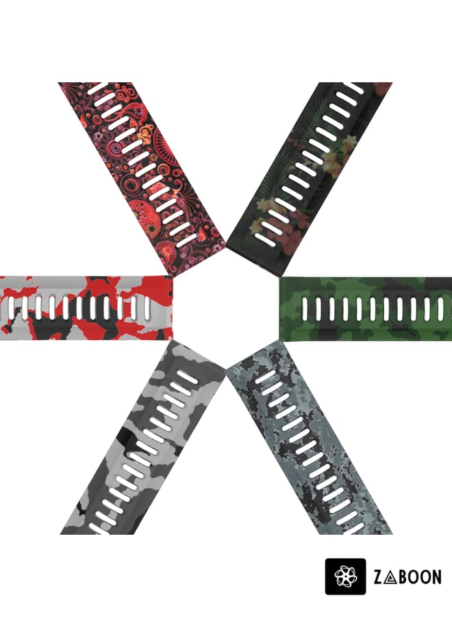 Zaboon Garmin Instinct 2X Solar 26mm Camouflage Printed Silicone Watch Band - Image 4