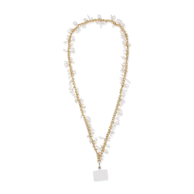 Anaar Anaar Firefly Dazzler Mobile Chain with Baroque Pearl Embellishments
