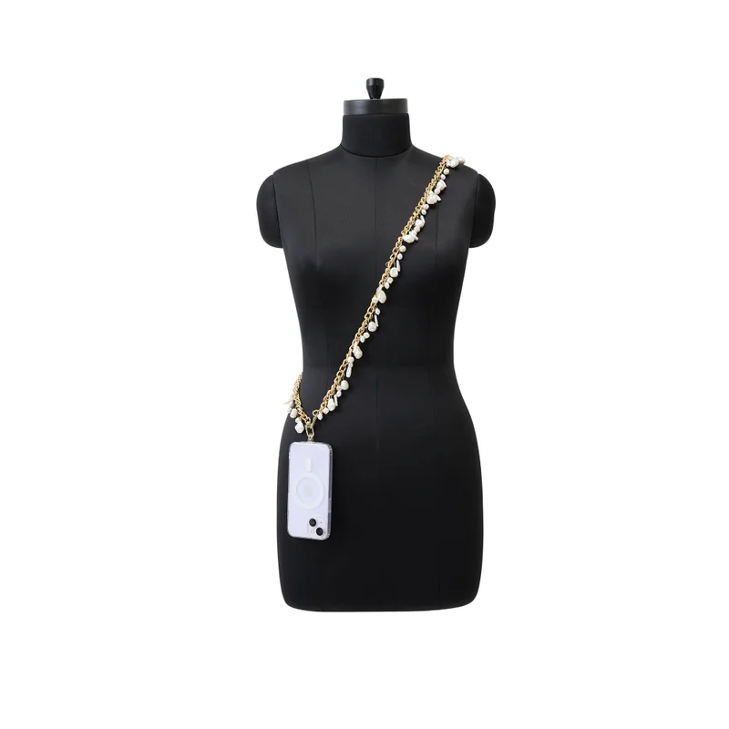 Anaar Anaar Firefly Dazzler Mobile Chain with Baroque Pearl Embellishments