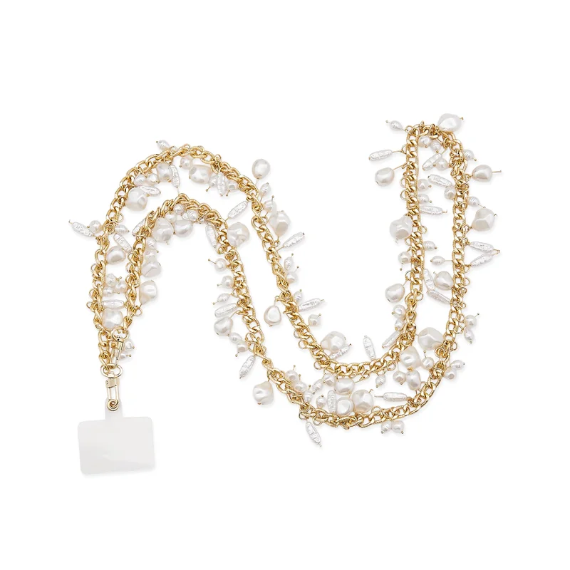 Anaar Anaar Firefly Dazzler Mobile Chain with Baroque Pearl Embellishments
