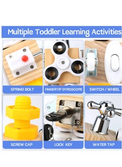 KASTWAVE Montessori Toddler Busy Board, Educational Busy Cube Sensory Busy Board, Suitable for Toddlers 1 2 3 Years Old, Gifts for Birthday  - Image 3