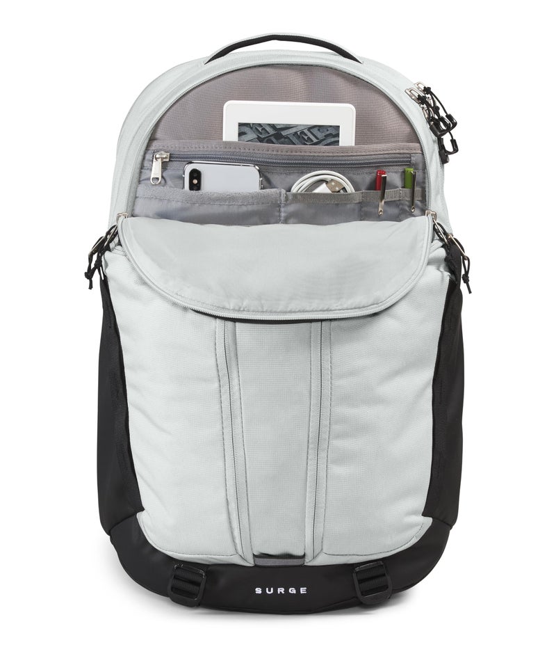 The North Face Surge Commuter Laptop Backpack, Tin Grey Dark Heather/TNF Black-NPF, One Size - Image 4