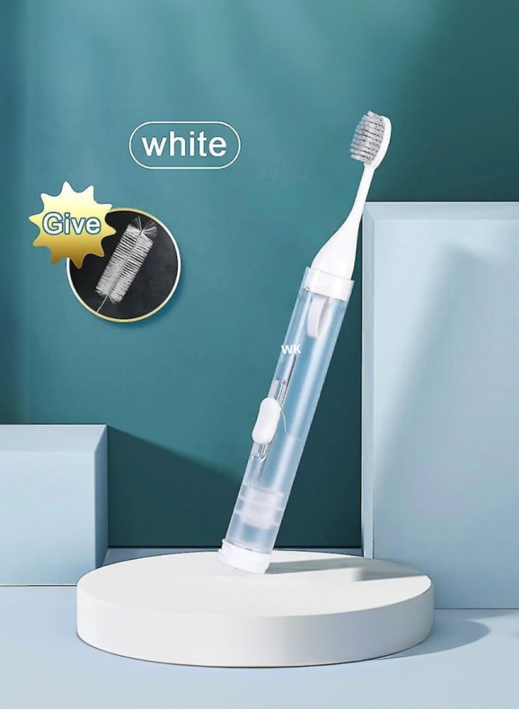 دينكس مجموعة العناية بالاسنان | جهاز تنظيف الأسنان المائي الذكي بين الأسنان + فرشاة أسنان مبتكرة - أبيض - Image 2