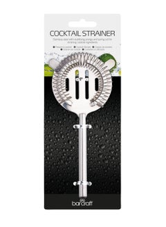 Generic Bar Craft Kitchencraft Barcraft Stainless Steel Cocktail Strainer, Carded, Silver  - Image 2