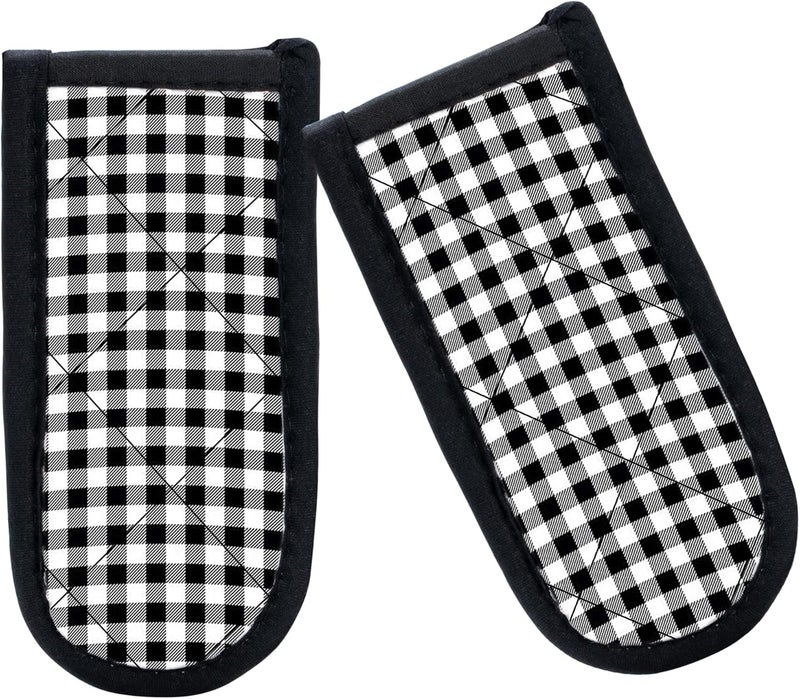Leadiy Cast Iron Skillet Handle Covers,Pot Handle Covers Heat Resistant,Pot Holders for Kitchen Heat Resistant,Machine Washable Handle Mitts 2 PCS(Plaid) - Image 1
