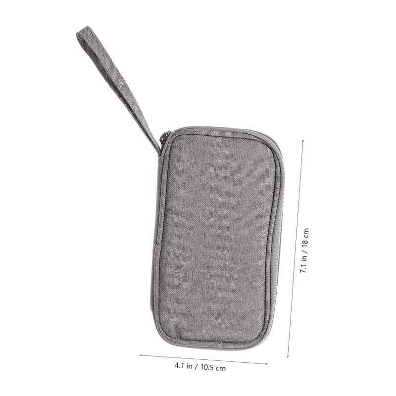 Gray USB Storage Organizer Bag For Flash Drives Cables And Accessories Travel Home Use - Image 3