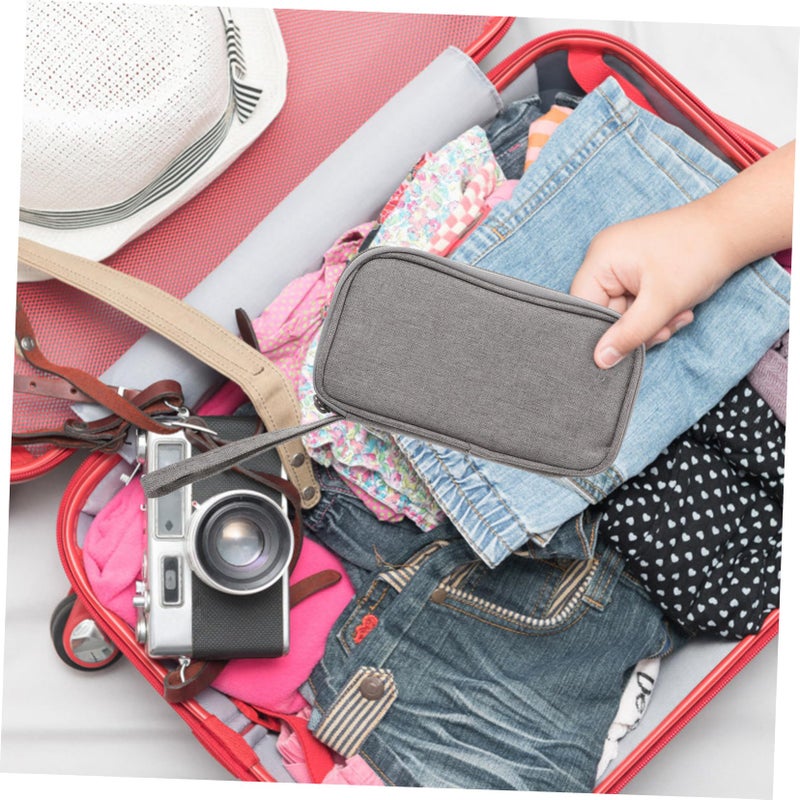 Gray USB Storage Organizer Bag For Flash Drives Cables And Accessories Travel Home Use - Image 5