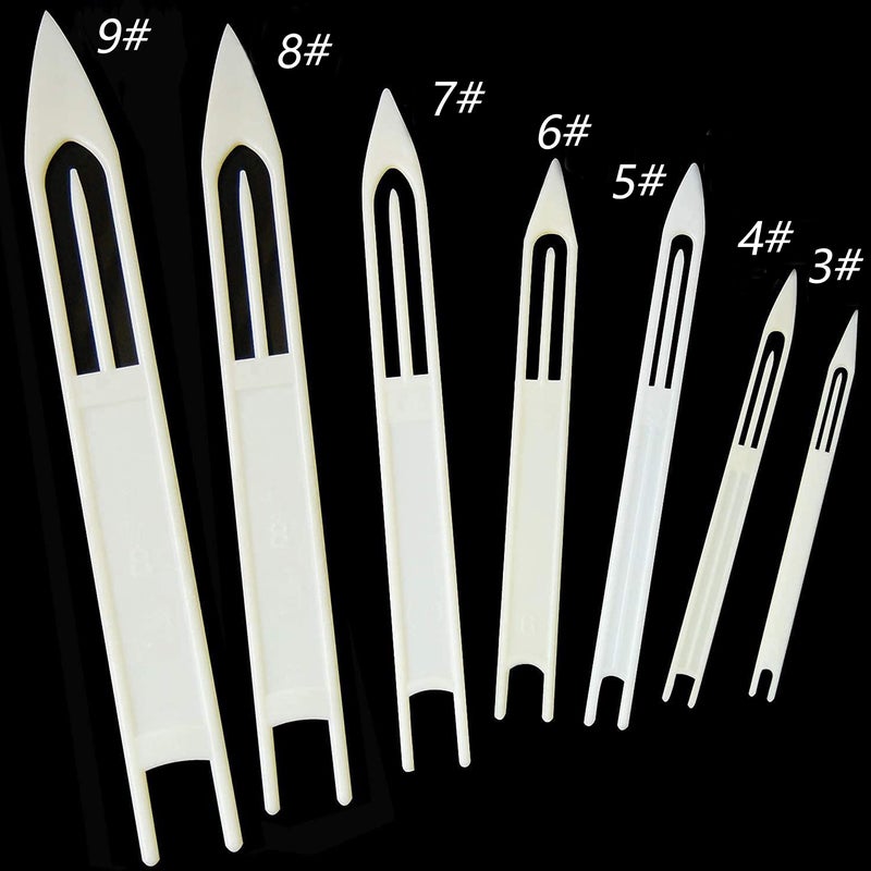 Shaddock Fishing Easy Catch 7 PCS White Plastic Fishing Line Equipment Repair Netting Needle Shuttles-Size 3 4 5 6 7 8 9 - Image 3