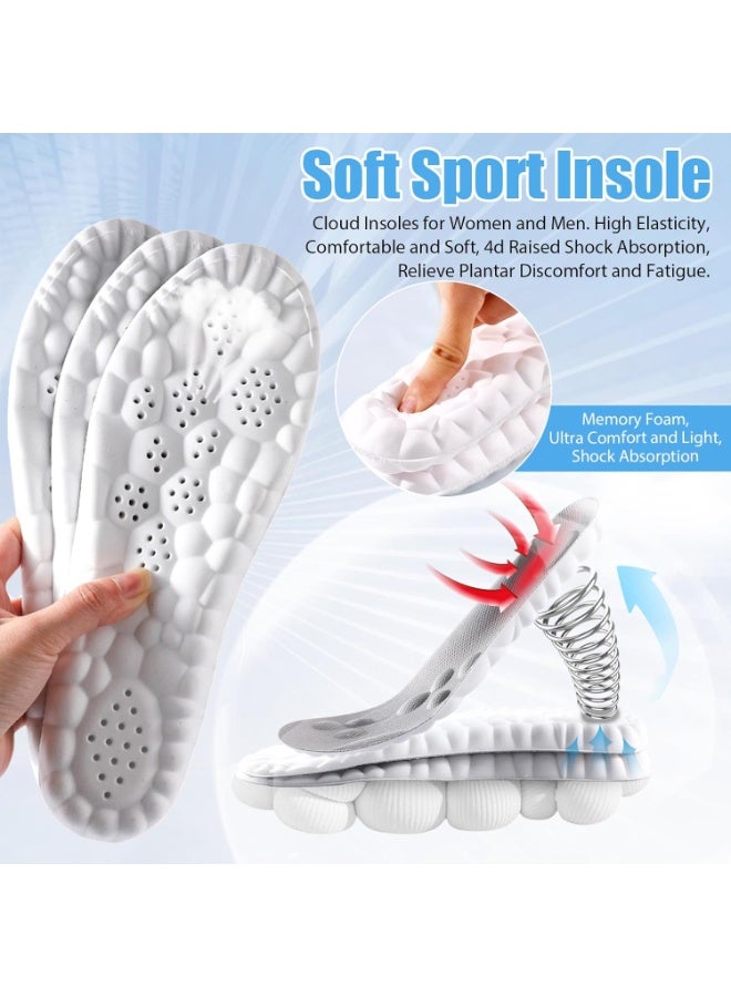 Cloud Foam Insole, Ultra Comfort Insoles, for Women & Men - Sports Shoe Insoles, Anti-Fatigue, Shock Absorption, Foot Pain Relief (One Size Fits All) - Image 4