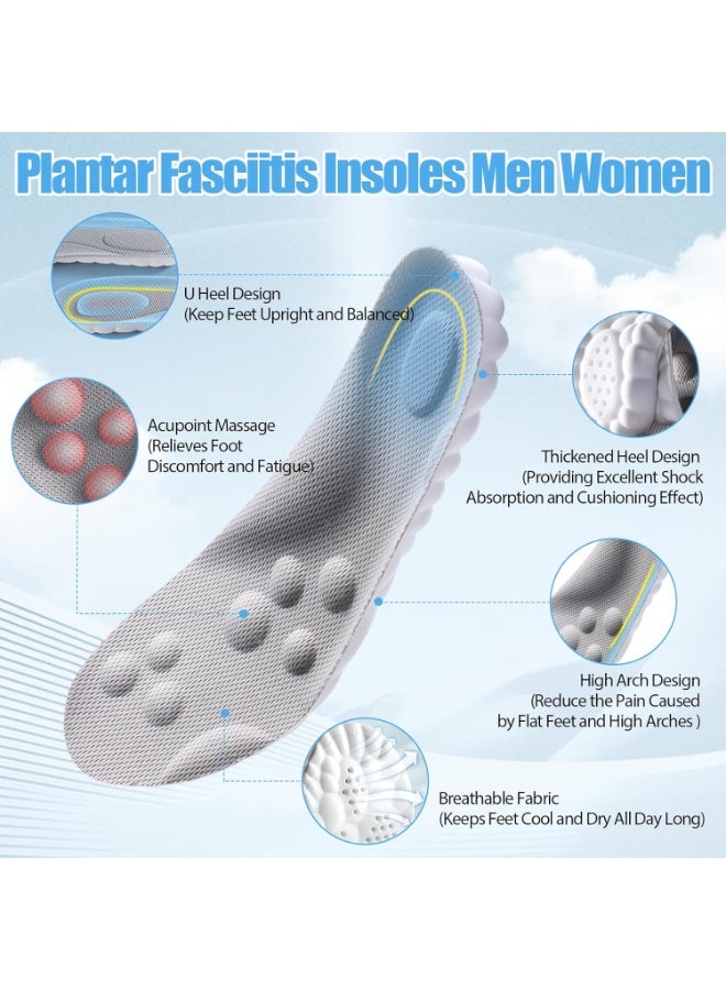 Cloud Foam Insole, Ultra Comfort Insoles, for Women & Men - Sports Shoe Insoles, Anti-Fatigue, Shock Absorption, Foot Pain Relief (One Size Fits All) - Image 5