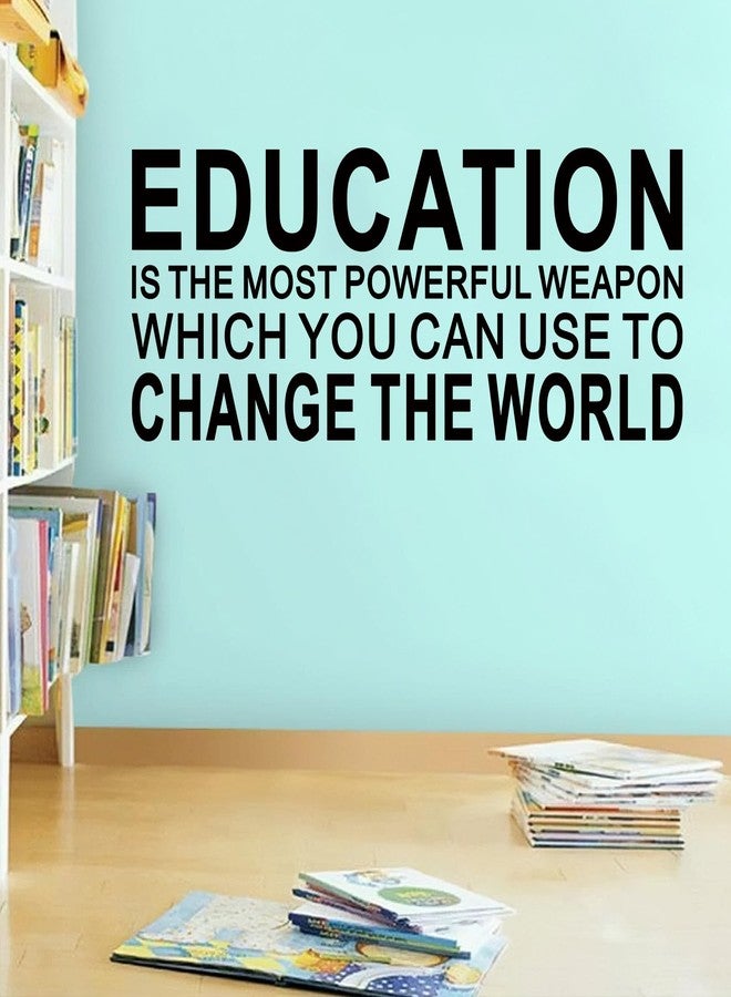 AnFigure Motivational Quotes Wall Stickers for Classroom: Inspirational Vinyl Art Wall Decals for Library School - Education Change The World 23" X 9" - Image 3