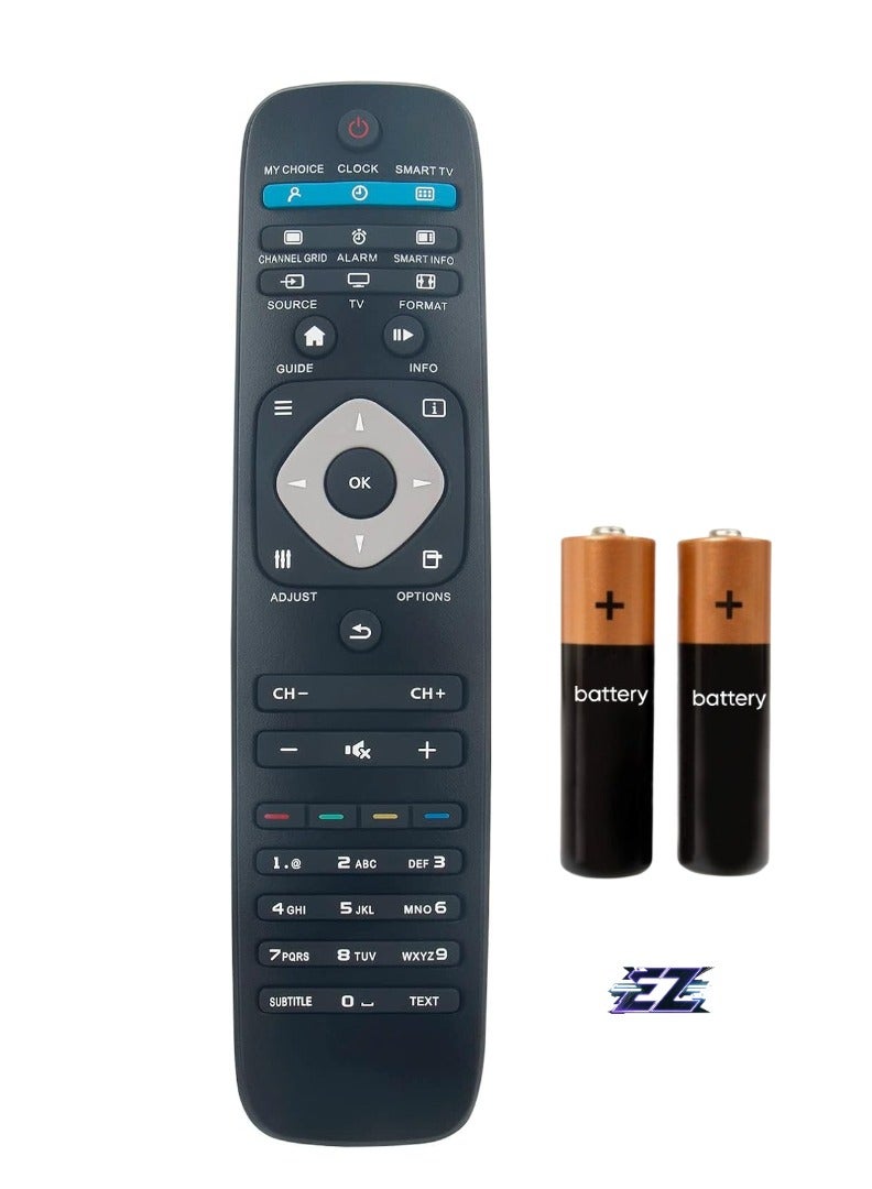 ELTRAZONE "New Replacement Remote Control for Philips TV 40HFL5010T 40HFL5010T/12 28HFL5010T 32HFL5010T 48HFL5010T 55HFL5010T Remote Control with Battery" - Image 1